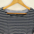 ブルックスブラザーズ BROOKS BROTHERS サイドボタン ボートネック ボーダー Tシャツ レディース import:M