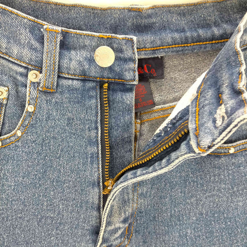 デニムアンドコー Denim&Co 90S 香港製 スタッズ デニムショートパンツ レディース US 6