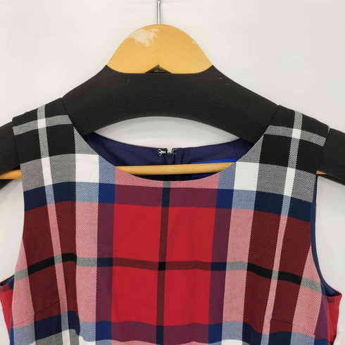 ブルーレーベルクレストブリッジ BLUE LABEL CRESTBRIDGE チェック柄 ノースリーブワンピース レディース 36