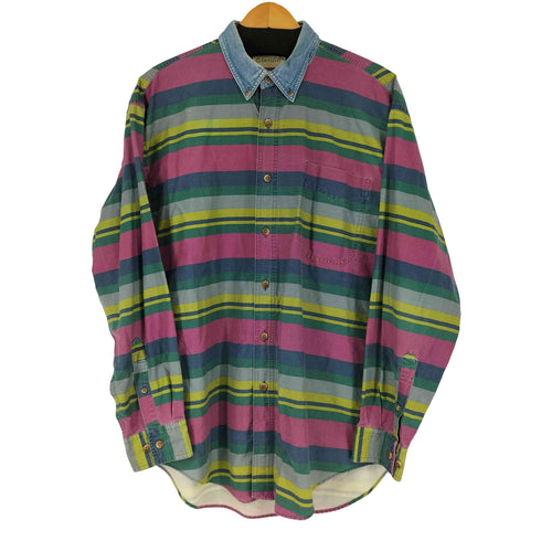 セントジョンズベイ STJOHNS BAY 90S マルチカラー L/S BDシャツ メンズ import:L