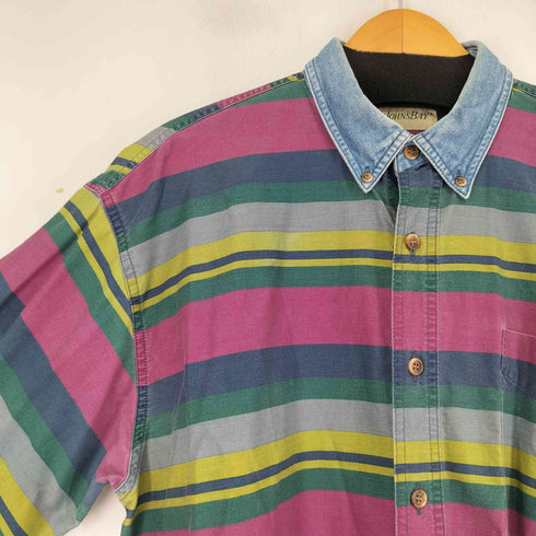 セントジョンズベイ STJOHNS BAY 90S マルチカラー L/S BDシャツ メンズ import:L