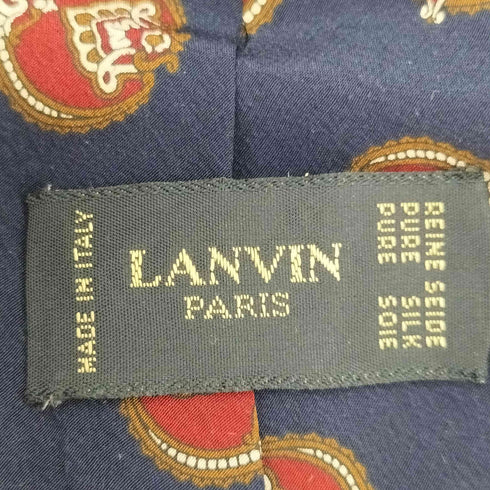 ランバン パリ LANVIN PARIS イタリア製 総柄シルクネクタイ メンズ