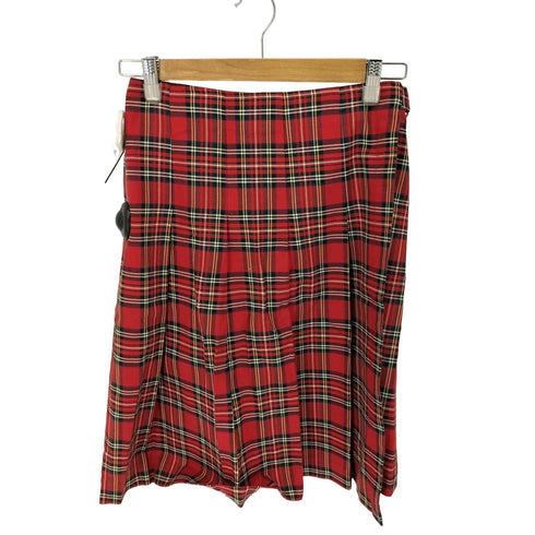 トリココムデギャルソン tricot COMME des GARCONS AD1990 90AW タータンチェック コットンラップスカート レディース JPN:M