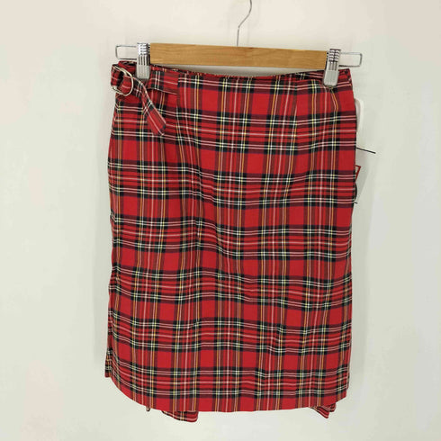 トリココムデギャルソン tricot COMME des GARCONS AD1990 90AW タータンチェック コットンラップスカート レディース JPN:M