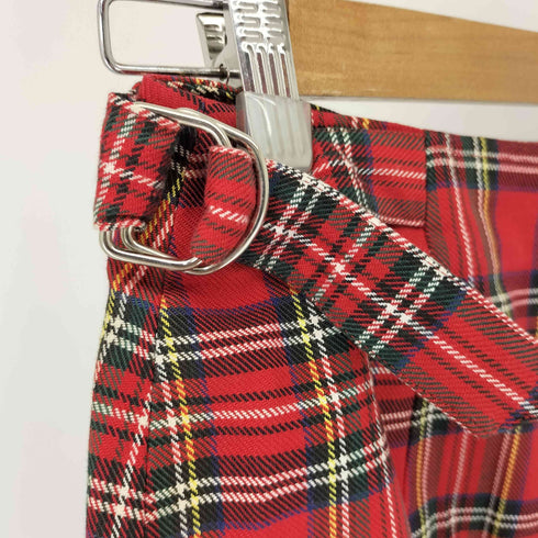 トリココムデギャルソン tricot COMME des GARCONS AD1990 90AW タータンチェック コットンラップスカート レディース JPN:M