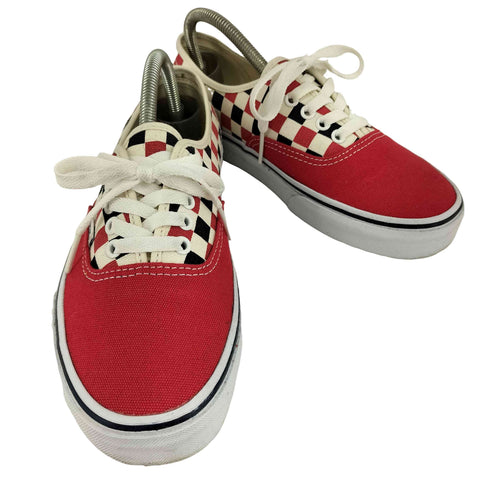 バンズ VANS AUTHENTIC RED/BLUE/CHECK メンズ JPN:26