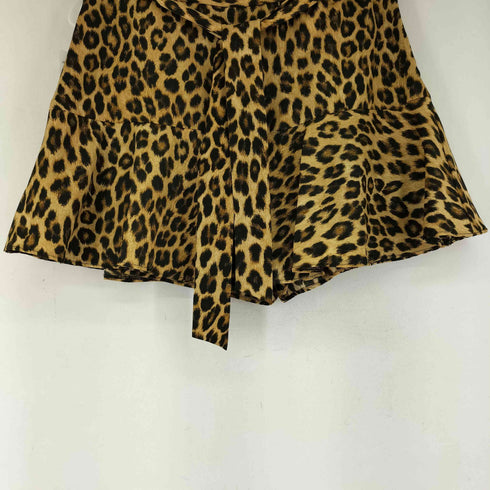ザラ ZARA サテンライクレオパードミニスカート レディース L