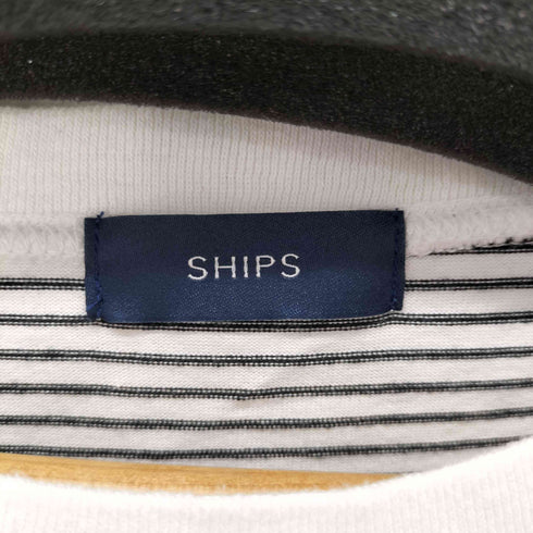 シップス SHIPS ロング リブ スリーブ カットソー ボーダー / ソリッド レディース ONE SIZE