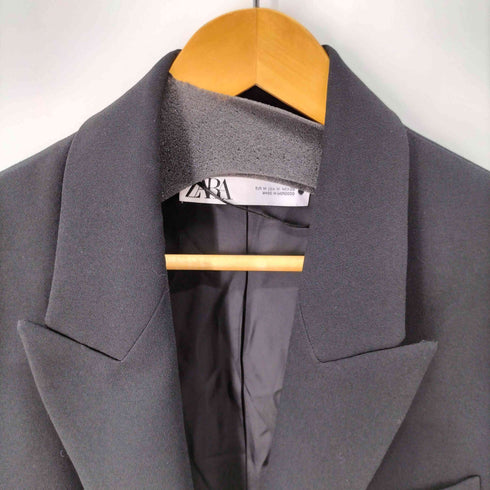ザラ ZARA ポケット ピークドラペル ベスト レディース import:M