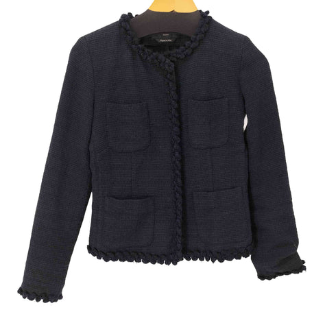 ウィークエンドマックスマーラ Weekend Max Mara フリンジ ツイードジャケット レディース JPN:36