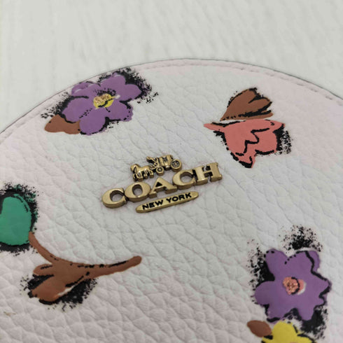 コーチ COACH ラウンドコインケース ウィズ フローラルプリント レディース