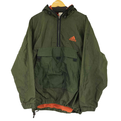 アディダス adidas 90S ハーフジップナイロンジャケット メンズ XO