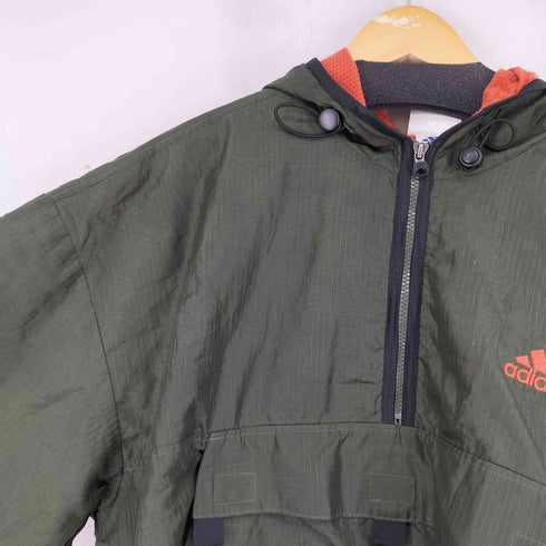 アディダス adidas 90S ハーフジップナイロンジャケット メンズ XO