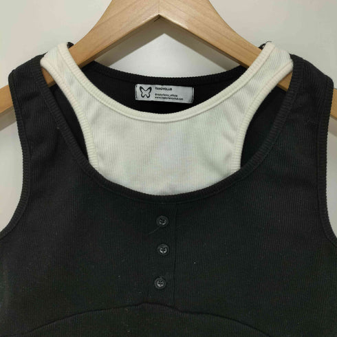 fancyclub ワンポイント刺繍タンク レディース