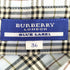 バーバリーブルーレーベル BURBERRY BLUE LABEL ロゴ刺繍 チェック シャツ レディース JPN:36