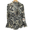 ザラ ZARA ペイズリー柄 サテン ロングスリーブシャツ レディース import:M
