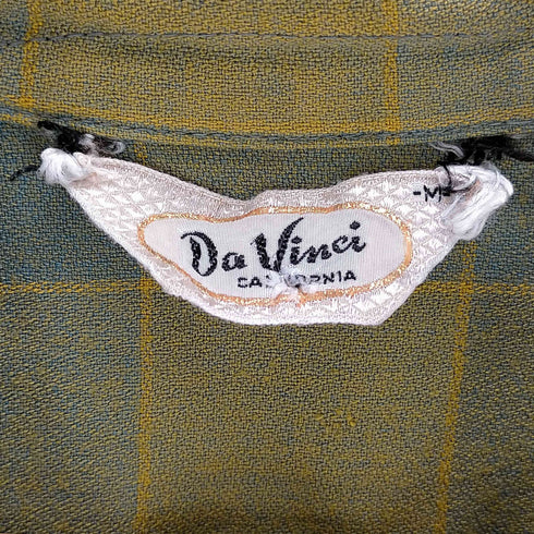 da vinci ボックスオープンカラーシャツ 襟芯 ブロックチェック メンズ JPN:M