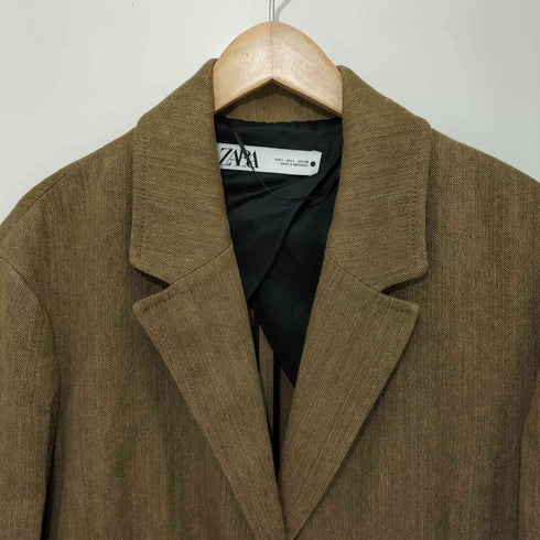 ザラ ZARA RUSTIC STRAIGHT CUT COAT レディース import:L