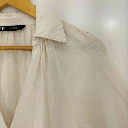 ザラ ZARA Panelled Linen Blend Midi Dress パネルド リネンブレンド ミディドレス レディース import:M