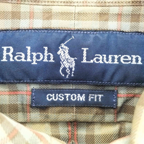 ラルフローレン RALPH LAUREN CUSTOM FIT ボタンダウンシャツ メンズ import:S