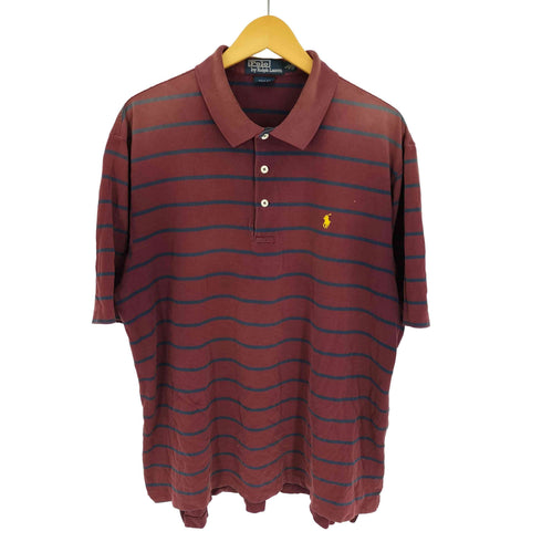 ポロバイラルフローレン Polo by RALPH LAUREN GOLF FIT ポニー 刺繍 ボーダー ポロ シャツ メンズ import:L