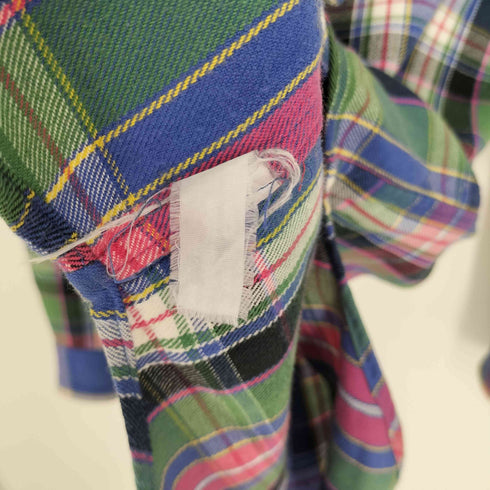 ラルフローレン RALPH LAUREN マルチカラー ポニー 刺繍 マドラスチェック B.D L/S シャツ メンズ
