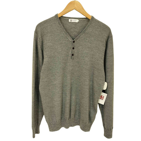 Cassidy ヘンリーネック ウール ニット メンズ import:L