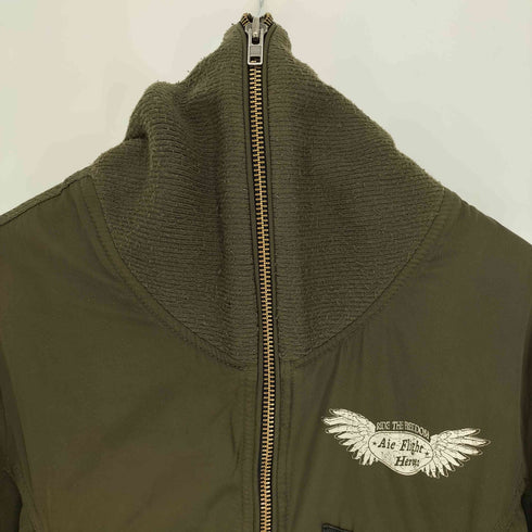 COLLARS カラーズ スカルワッペン フルジップ ダブルジップ 中綿 フライトジャケット MA-1 メンズ JPN:M