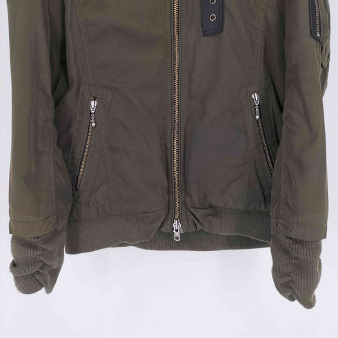 COLLARS カラーズ スカルワッペン フルジップ ダブルジップ 中綿 フライトジャケット MA-1 メンズ JPN:M