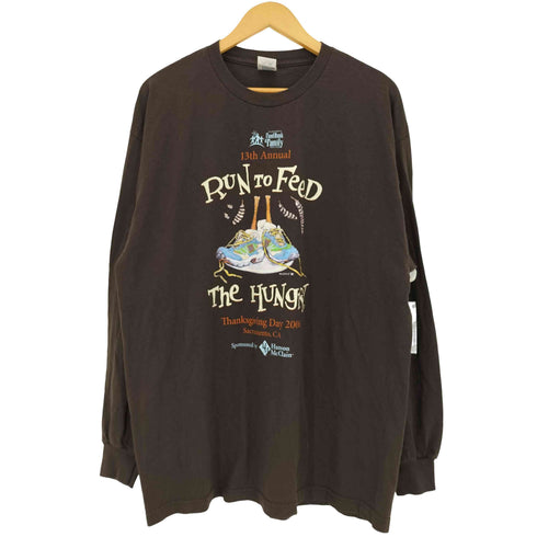 アルスタイル alstyle メキシコ製 RUN TO FEED THE HUNGRY 企業ロゴ ロングスリーブTシャツ ロンT メンズ import:XL