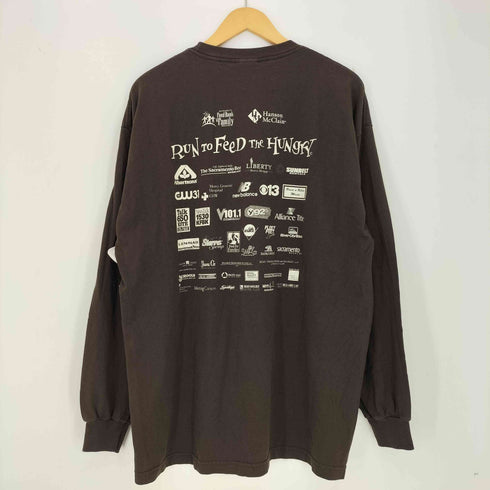 アルスタイル alstyle メキシコ製 RUN TO FEED THE HUNGRY 企業ロゴ ロングスリーブTシャツ ロンT メンズ import:XL