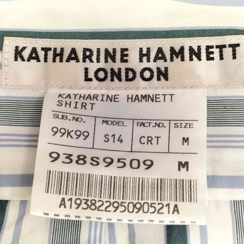 キャサリンハムネットロンドン KATHARINE HAMNETT LONDON ストライプシャツ メンズ import:M