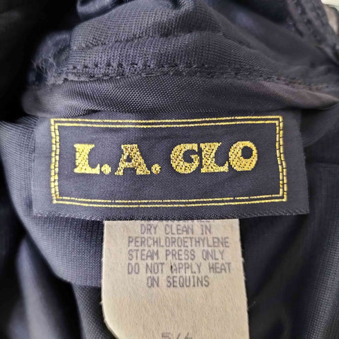 L.A.GLO 80-90S USA製 フラワースパンコール ノースリーブ ワンピース レディース
