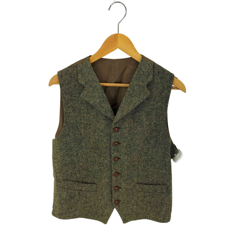 イタリア製 LAMBS WOOL 6B クルミボタン ベスト メンズ