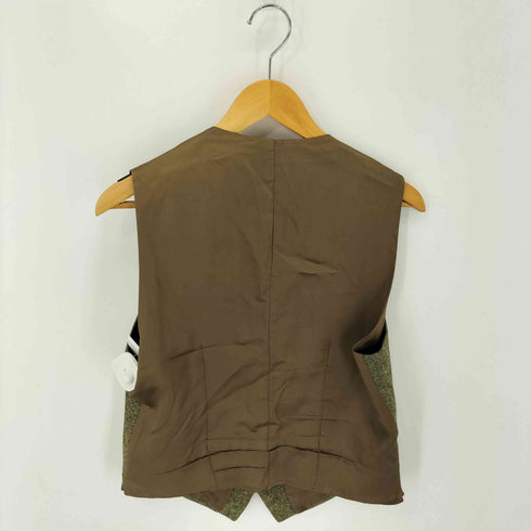 イタリア製 LAMBS WOOL 6B クルミボタン ベスト メンズ