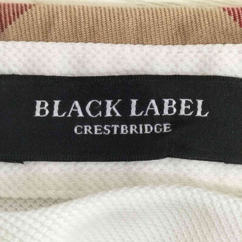 ブラックレーベルクレストブリッジ BLACK LABEL CRESTBRIDGE ロゴ刺繍 襟チェック 鹿の子 ポロシャツ メンズ import:M