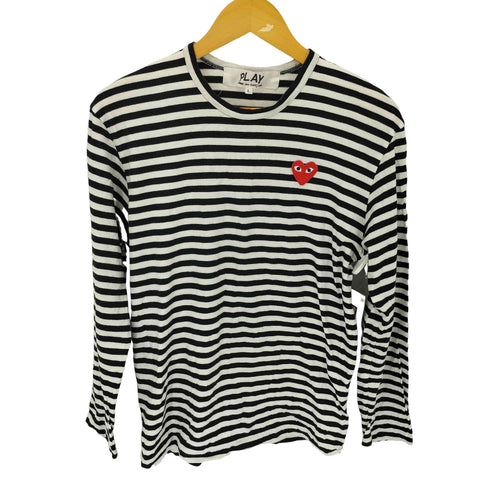 プレイコムデギャルソン PLAY COMME des GARCONS AD2019 PLAY STRIPED T-SHIRT レディース import:L