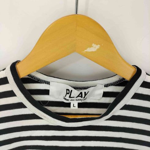 プレイコムデギャルソン PLAY COMME des GARCONS AD2019 PLAY STRIPED T-SHIRT レディース import:L