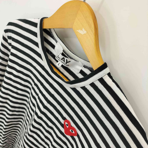 プレイコムデギャルソン PLAY COMME des GARCONS AD2019 PLAY STRIPED T-SHIRT レディース import:L