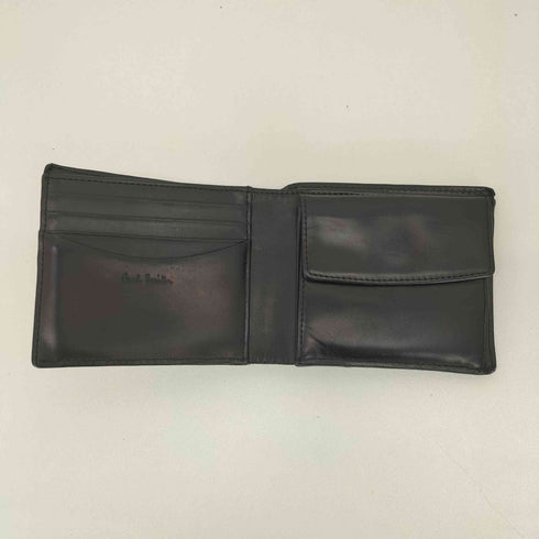 ポールスミス Paul Smith ロゴエンボス マルチストライプ レザー 二つ折り財布 メンズ