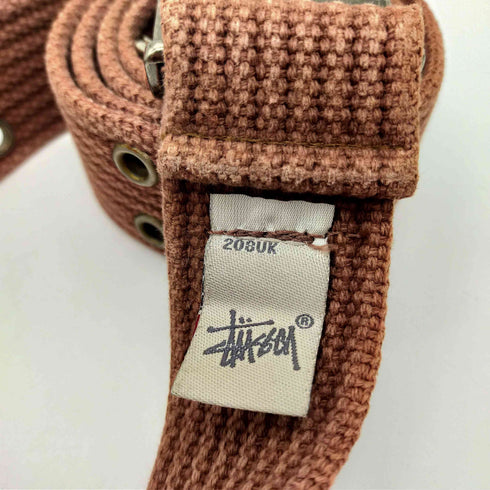 ステューシー Stussy ショーンフォント メタル バックル コットン ベルト ガチャベルト メンズ