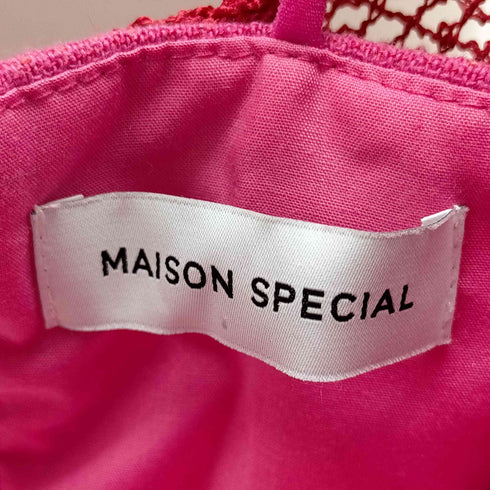 メゾンスペシャル MAISON SPECIAL 2way slab mesh Layered Bustier Tops レディース FREE