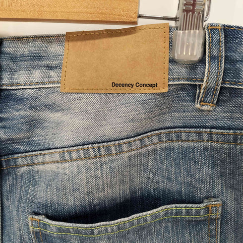 decency concept ダメージ加工ワイドデニムパンツ メンズ JPN:L