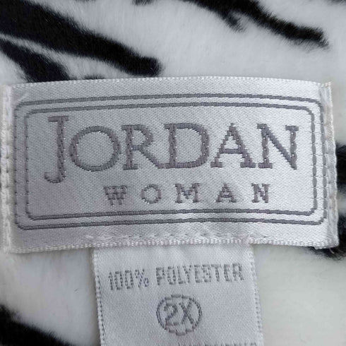 JORDAN WOMAN ゼブラ柄 ダブルジッパー ジップアップベスト メンズ 2X