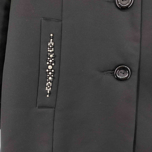 アベニールエトワール Aveniretoile ビジュー装飾付き 中綿 フーデッドコート レディース 34