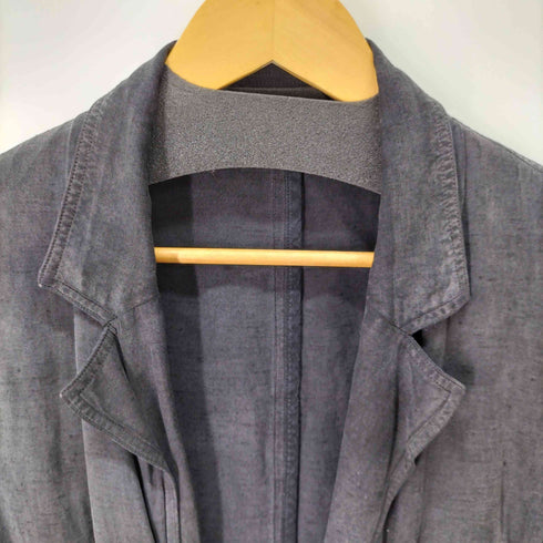 エルメネジルドゼニア Ermenegildo Zegna イタリア製 リネンシルク 2Bテーラードジャケット メンズ 56