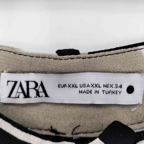 ザラ ZARA 総柄 シアー ワイド パンツ レディース XXL