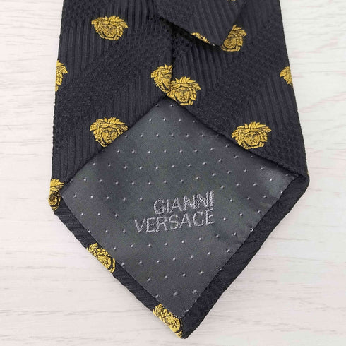 ジャンニヴェルサーチ GIANNI VERSACE イタリア製 総柄シルクネクタイ メンズ