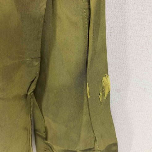 アニエスベー agnes b. PARIS フランス製 レーヨン混 光沢 アセテート長袖シャツ レディース JPN:2