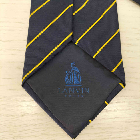 ランバン パリ LANVIN PARIS フランス製 ストライプ柄シルクネクタイ メンズ